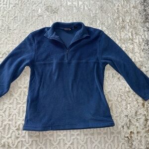 Men’s Blue newton trading co size large Fleece Quarter-Zip Pullover